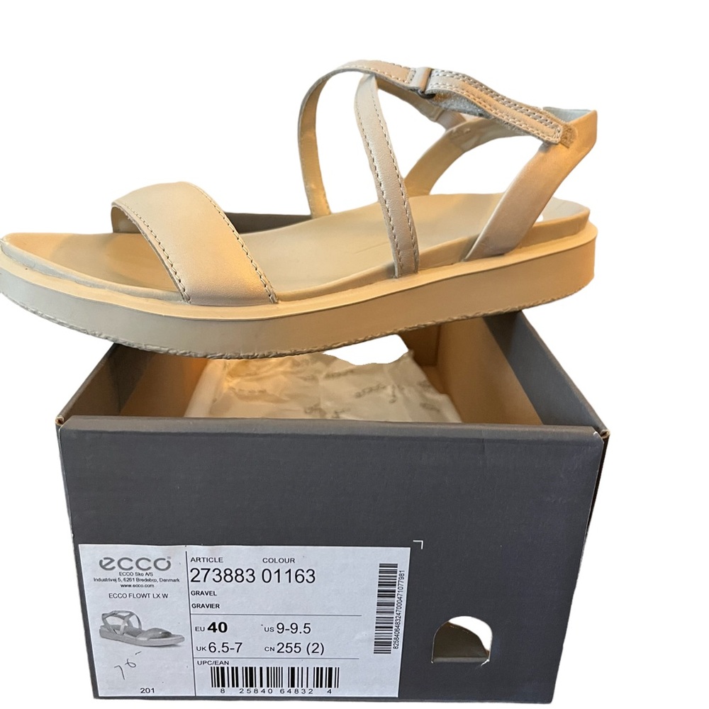 Ecco Flow T W Sandals - Gravel Minimalist Design